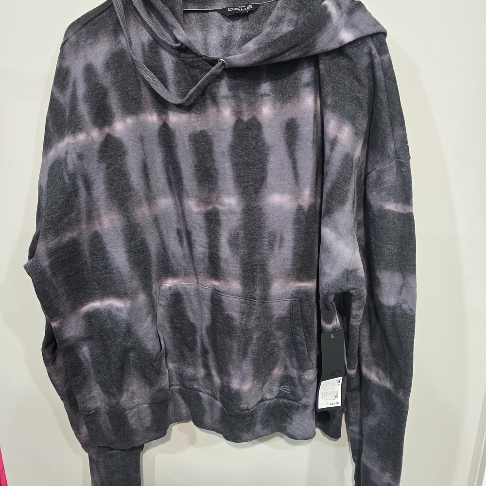 bebe sport Black and Gray Tie-Dye Hoodie Women's Size 2X